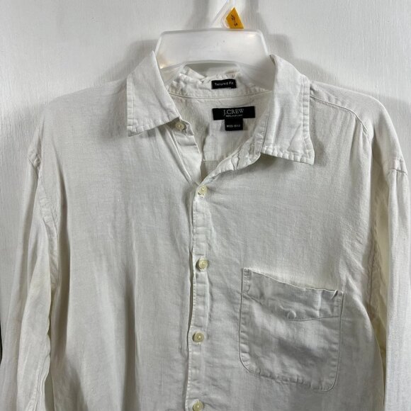 J. Crew 100% Irish line  tailored fit long sleeve button up - Picture 3 of 9